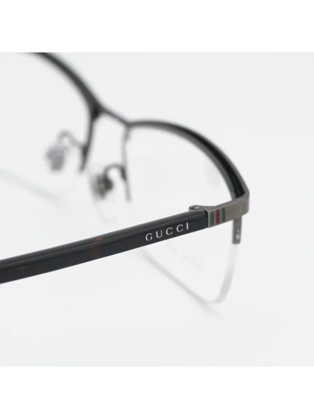 Gucci GG0856OJ 003 Eyeglasses Ruthenium 56mm Rectangle Frame